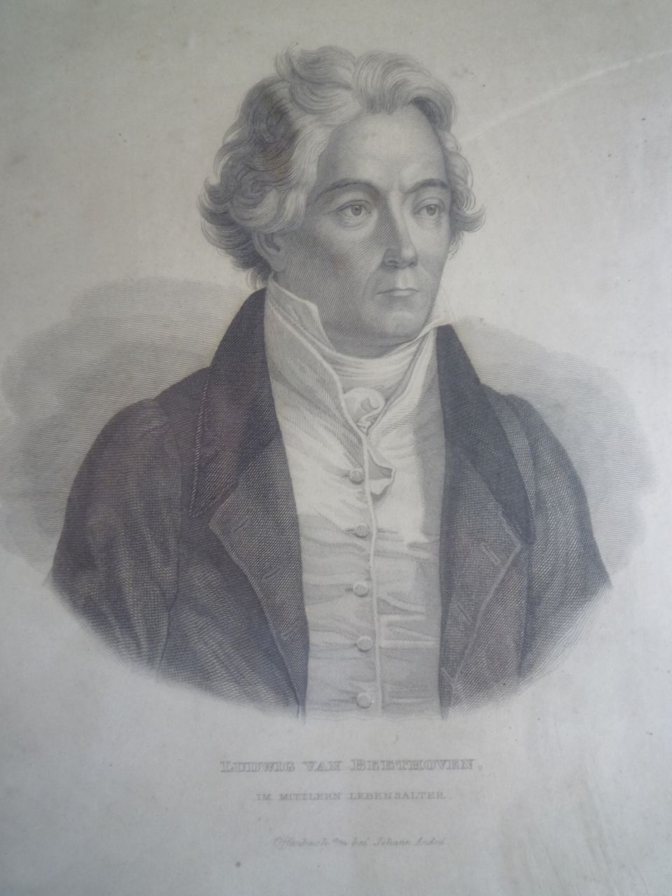 Stahlstich, LUDWIG VAN BEETHOVEN, IM MITTLERN LEBENSALTER.