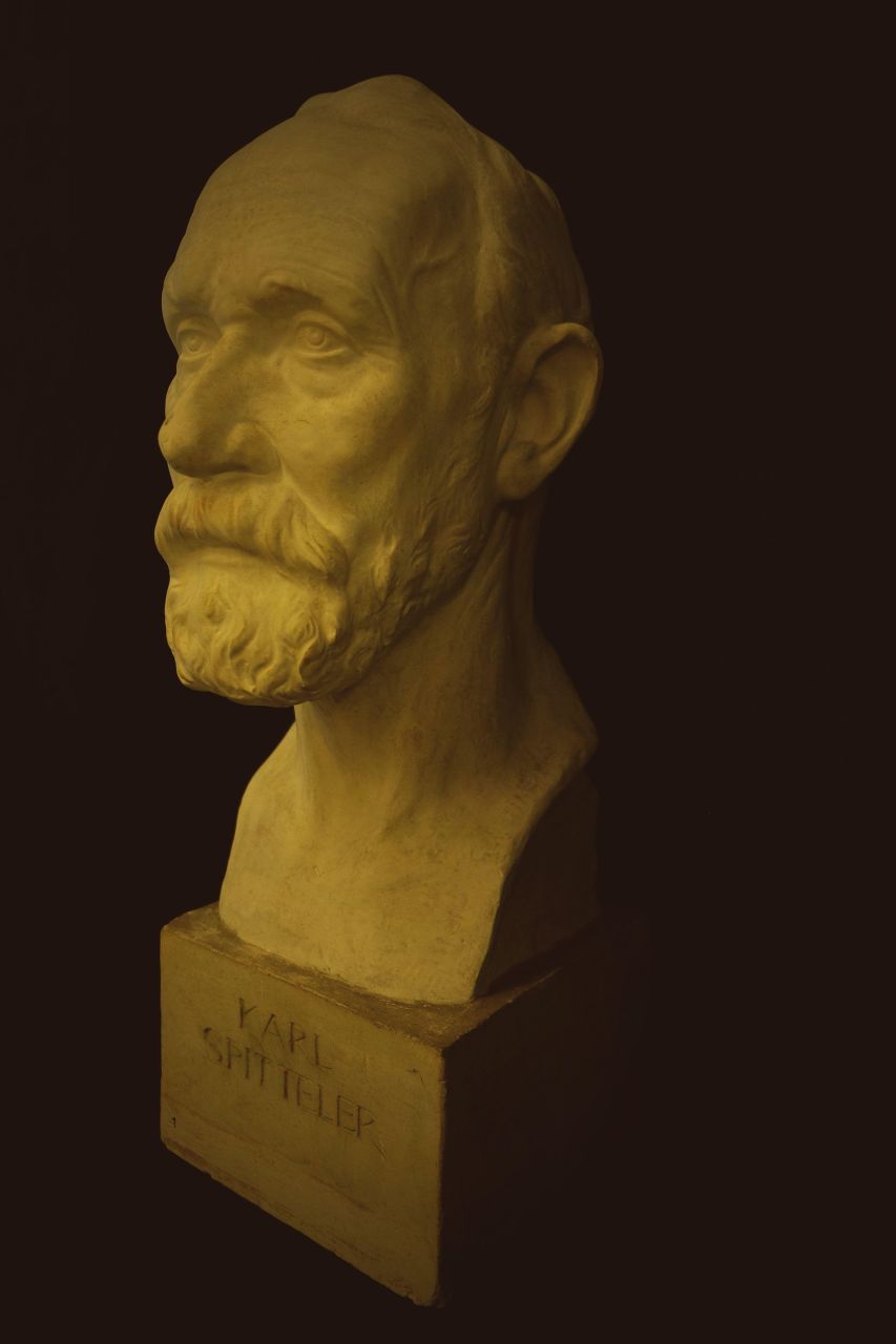 Heer, August - Skulptur: Gipsbüste, Carl Spitteler (Gipsabguss der Bronzebüste)