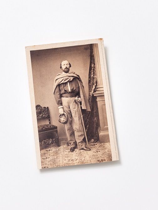 Fotografie, Friedrich Wilhelm Rüstow in Garibaldi-Uniform