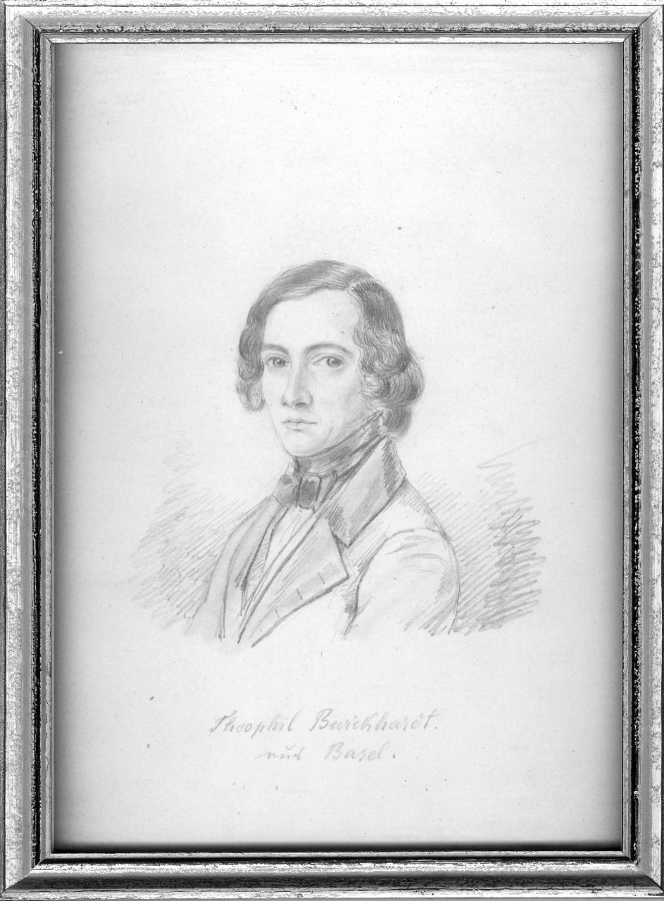 Herwegh-Siegmund, Emma - Bild: Bleistiftzeichnung, Theophil Burckhardt