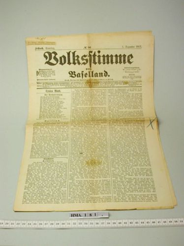 Volksstimme von Baselland 1. Dez. 1917 (Zeitung)