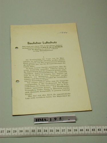 Baulicher Luftschutz (Vortrag)