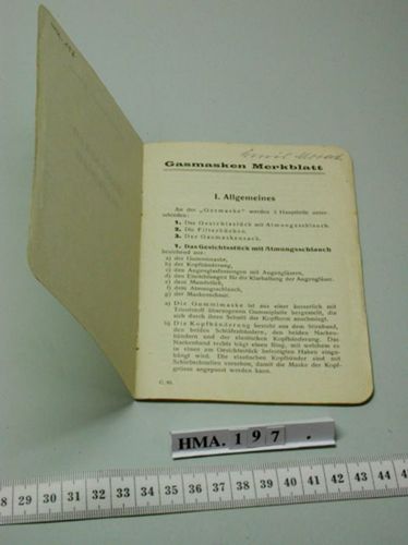 Gasmasken-Merkblatt