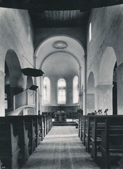 Fotografie, Schloss Spiez, Schlosskirche, Innenansicht