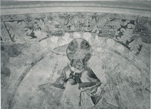Fotografie, Apsis im Hochchor der Schlosskirche Spiez nach der Restaurierung