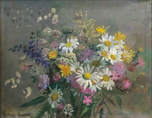 Frey-Surbek, Jeanne Marguerite - Ölgemälde, Feldblumen (Nr. 605)