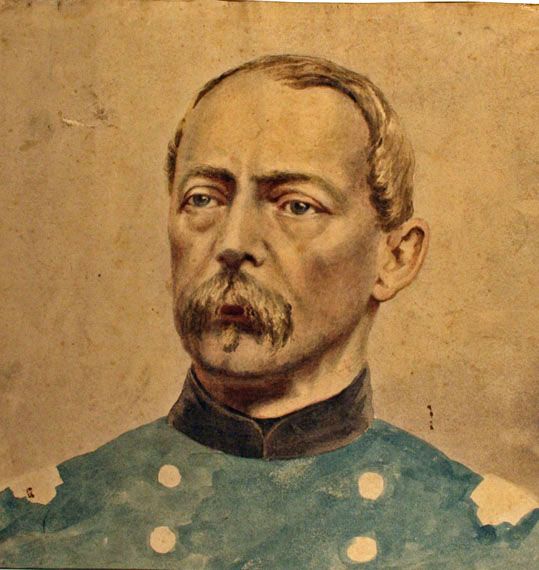 Karl Jauslin (1842-1904) - Zeichnung, Bildnis General Herzog
