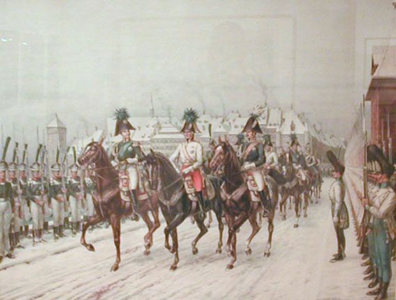 Karl Jauslin (1842-1904) - Malerei, Einzug der verbündeten Monarchen 1814