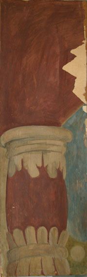 Karl Jauslin (1842-1904) - Malerei, Jüngstes Gericht: Fragment der linken Säule