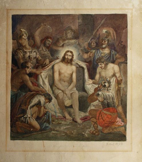 Karl Jauslin (1842-1904) - Zeichnung, Christus