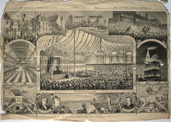 Karl Jauslin (1842-1904) - Drucke, „Das Fest der Eröffnung der Universität Strassburg“