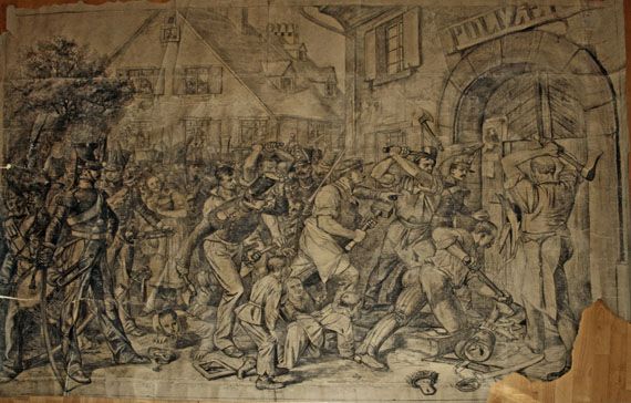 Karl Jauslin (1842-1904) - Zeichnung, Der „Käppisturm“ 1845
