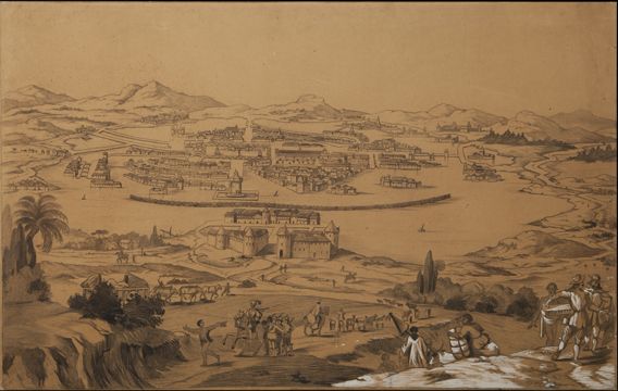 Karl Jauslin (1842-1904) - Malerei, „Stadtbefestigung“