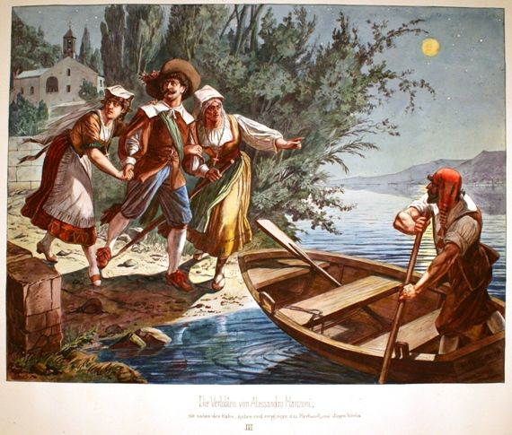 Karl Jauslin (1842-1904) - Malerei, Illustration zu Manzoni: "Die Verlobten" III
