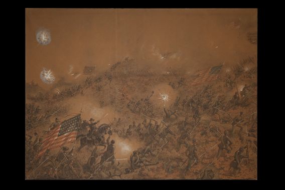 Karl Jauslin (1842-1904) - Malerei, Battle of Chattanooga 1863