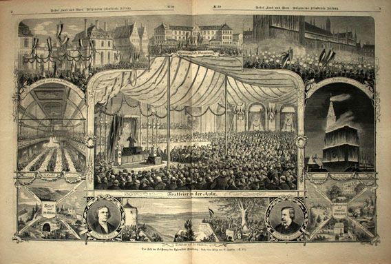 Karl Jauslin (1842-1904) - Drucke, "Das Fest der Eröffnung der Universität Strassburg"