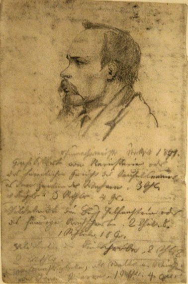 Karl Jauslin (1842-1904) - Skizzen, Studien, Portrait-Skizze: Schuhmachermeister