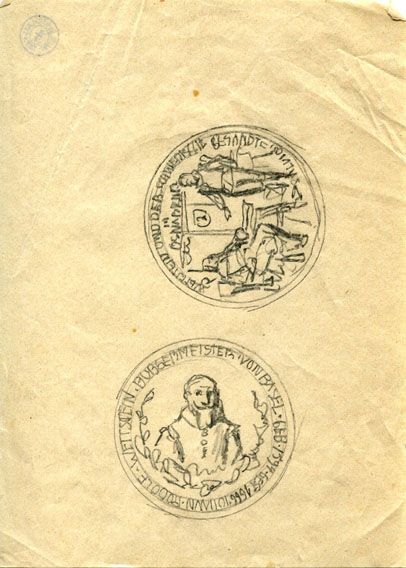 Karl Jauslin (1842-1904) - Zeichnung, Wettstein-Medaille