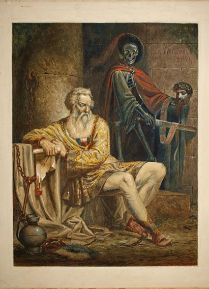 Karl Jauslin (1842-1904) - Malerei, Hans Waldmann im Kerker