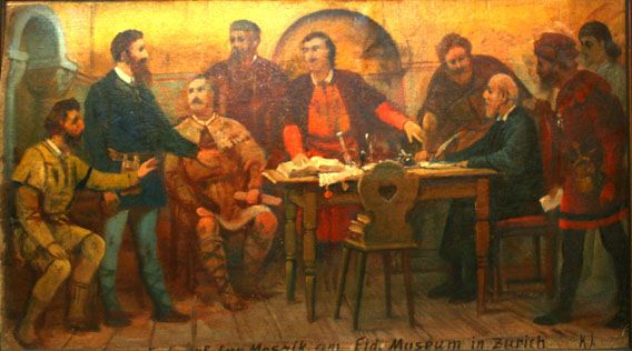 Karl Jauslin (1842-1904) - Malerei, Historische Szene