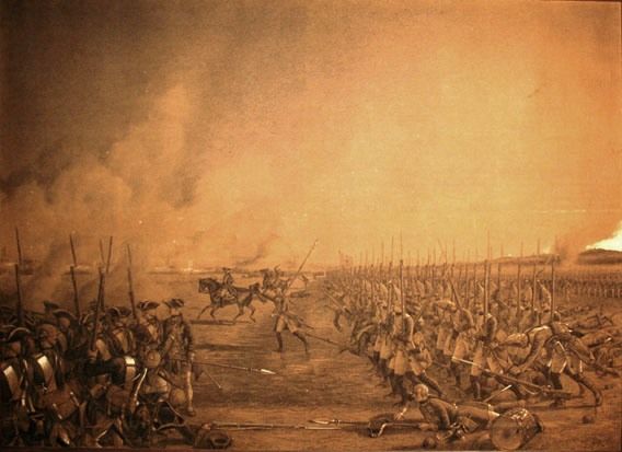 Karl Jauslin (1842-1904) - Malerei, Angriff der preussischen Infanterie bei Hohenfriedeberg