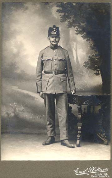 Fotografie, Infanterist Emanuel Spänhauer-Gysin