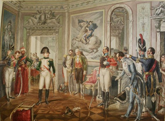 Karl Jauslin (1842-1904) - Malerei, Oberst von Affry vor Napoleon